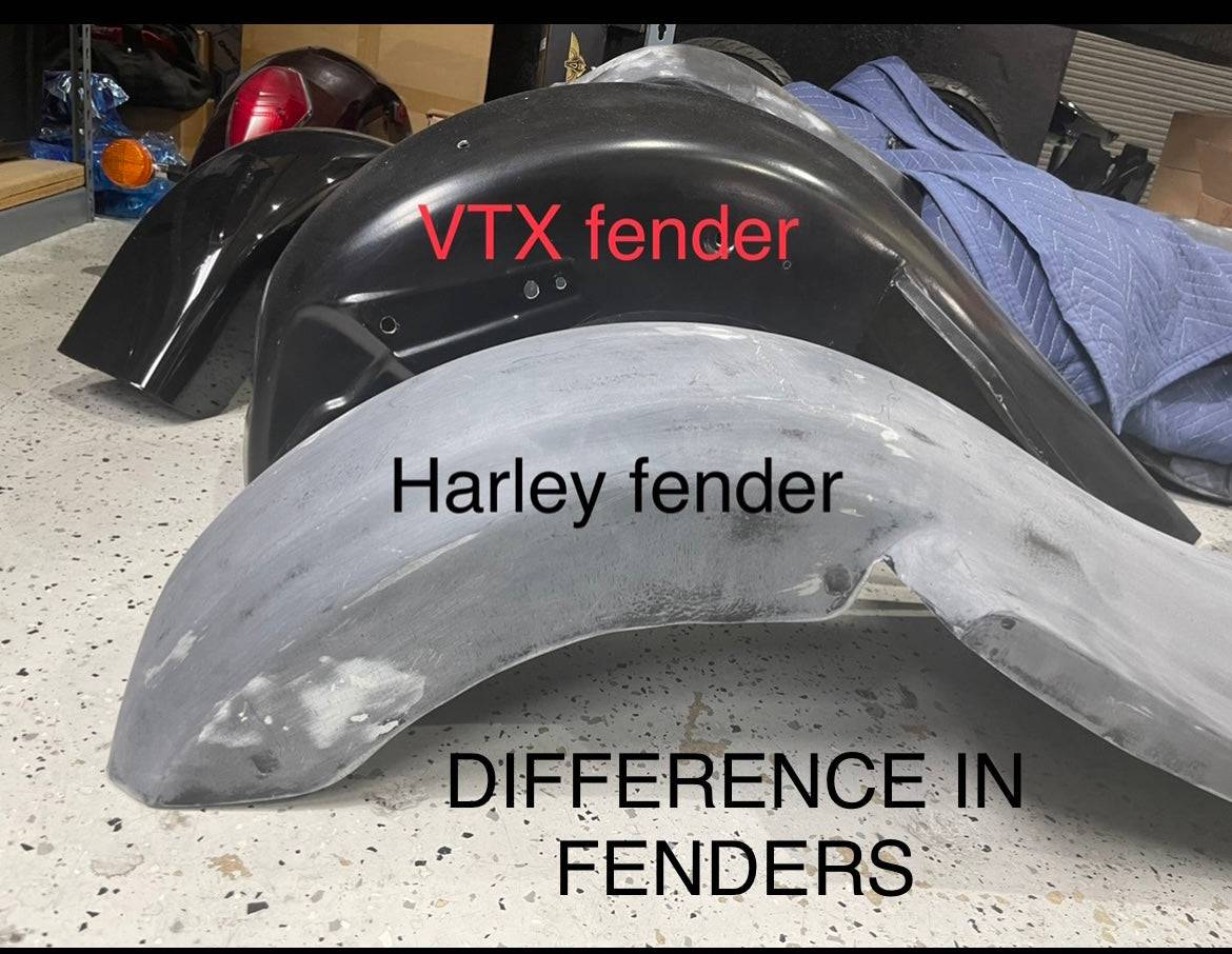 Honda VTX 1800 6" 9" Bagger Kit & Sidecovers - Backyard Air Suspension & Innovations, LLC.