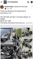 Honda VTX 1300 Floorboard Adaptor Kit - Backyard Air Suspension & Innovations, LLC.