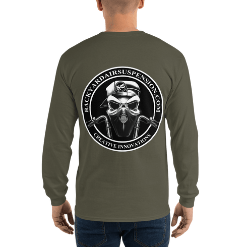 BAS Logo Men’s Long Sleeve Shirt - Backyard Air Suspension & Innovations, LLC.