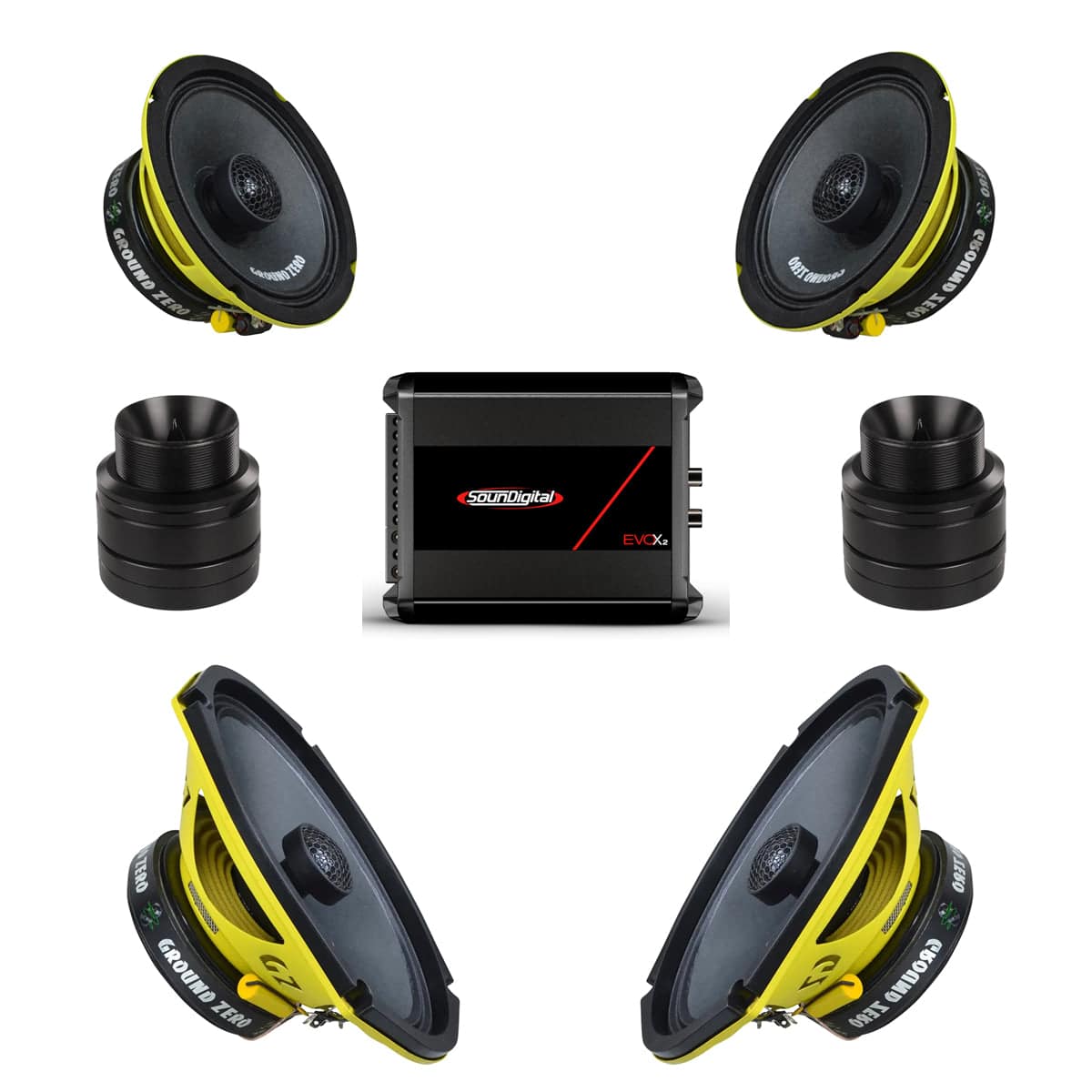 6.5", 6x9 Speakers, Amplifier & Tweeter Combo - Backyard Air Suspension & Innovations, LLC.