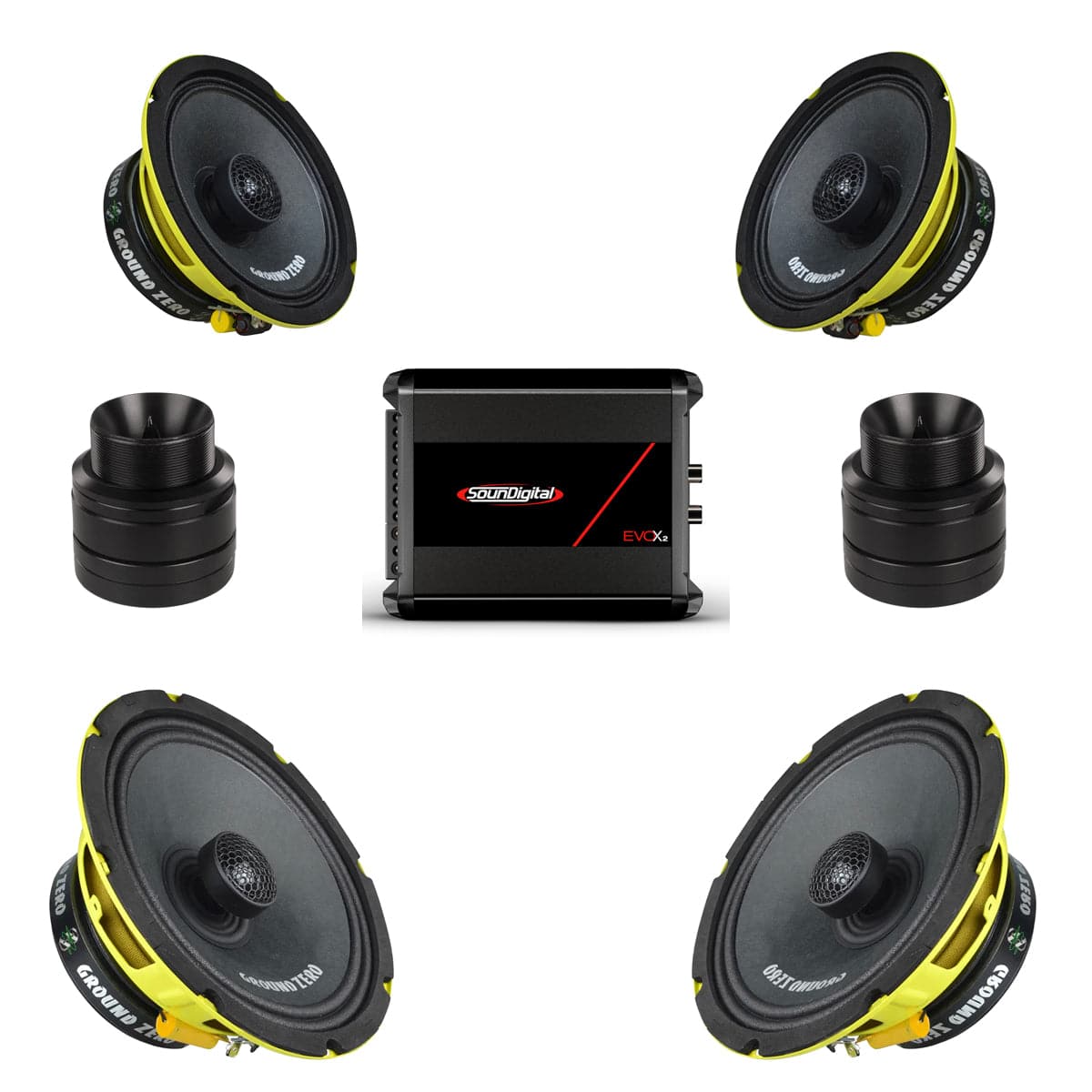 6.5", 8" Speakers, Amplifier & Tweeter Combo - Backyard Air Suspension & Innovations, LLC.