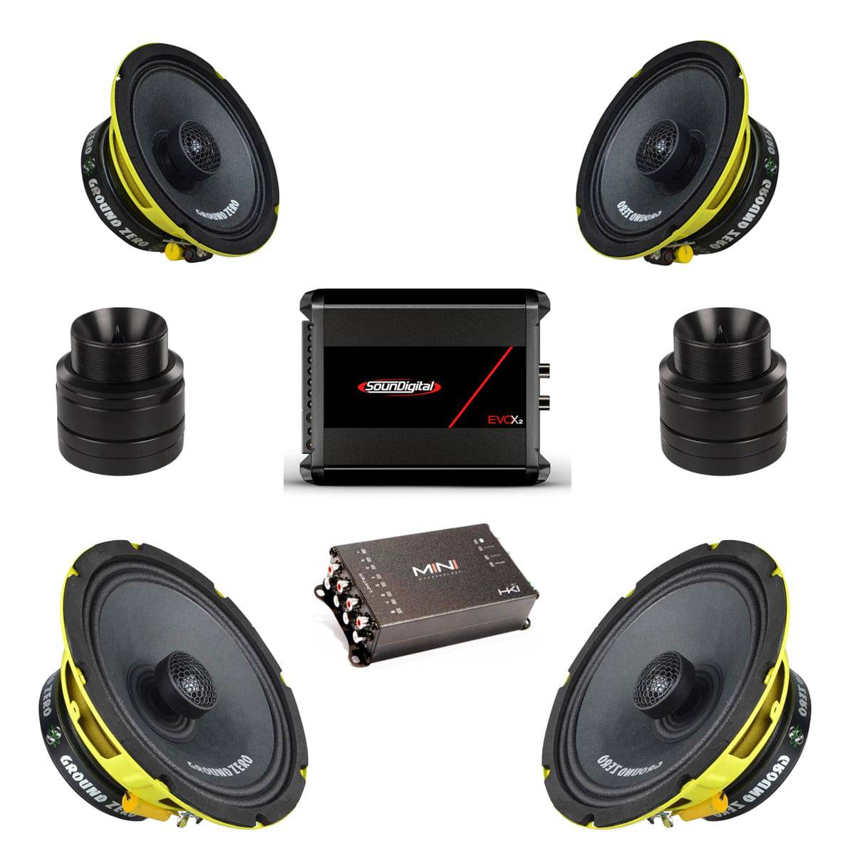 6.5", 8" Speakers, Amplifier, DSP & Tweeter Combo - Backyard Air Suspension & Innovations, LLC.