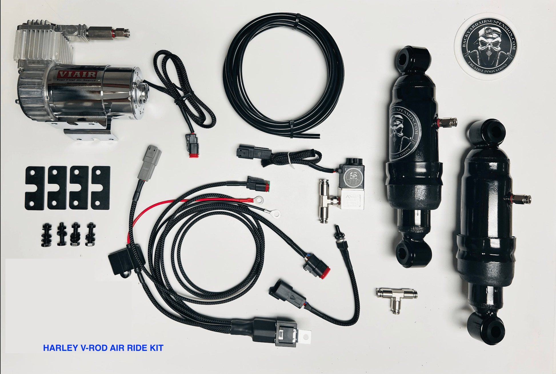 Harley V-Rod Air Ride Kit | Backyard Air Suspension & Innovations, LLC.
