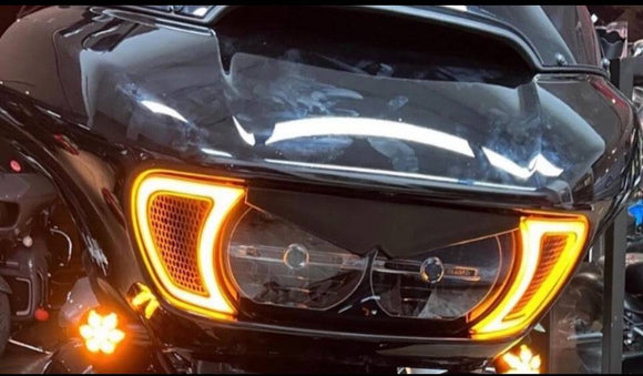 Harley Road Glide Vents DRL/Turn Signal Lights - Backyard Air Suspension & Innovations, LLC.