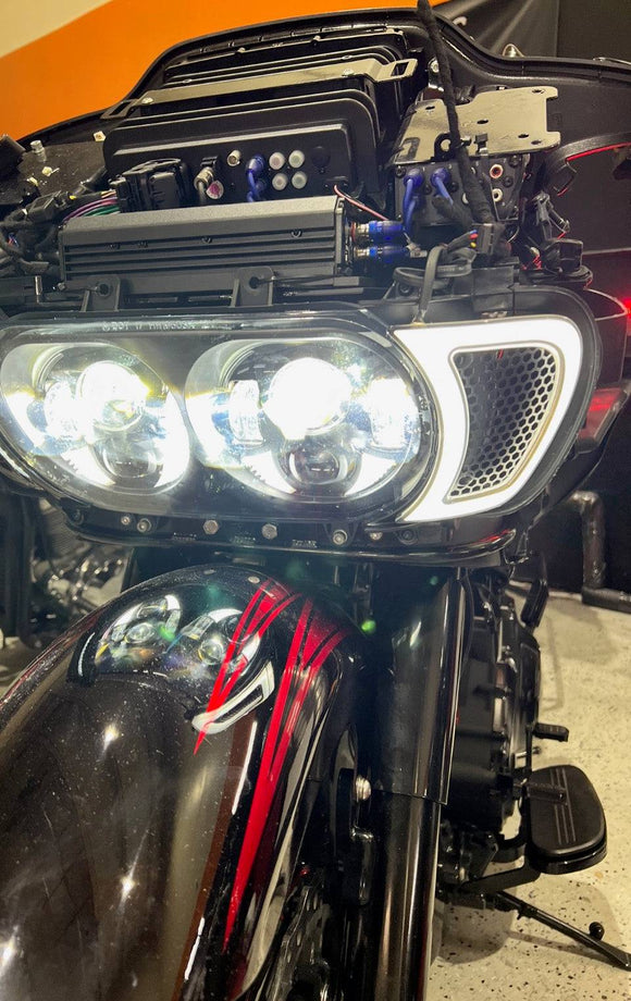 Harley Road Glide Vents DRL/Turn Signal Lights - Backyard Air Suspension & Innovations, LLC.