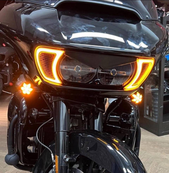 Harley Road Glide Vents DRL/Turn Signal Lights - Backyard Air Suspension & Innovations, LLC.