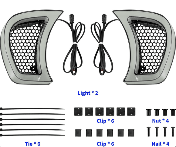 Harley Road Glide Vents DRL/Turn Signal Lights - Backyard Air Suspension & Innovations, LLC.