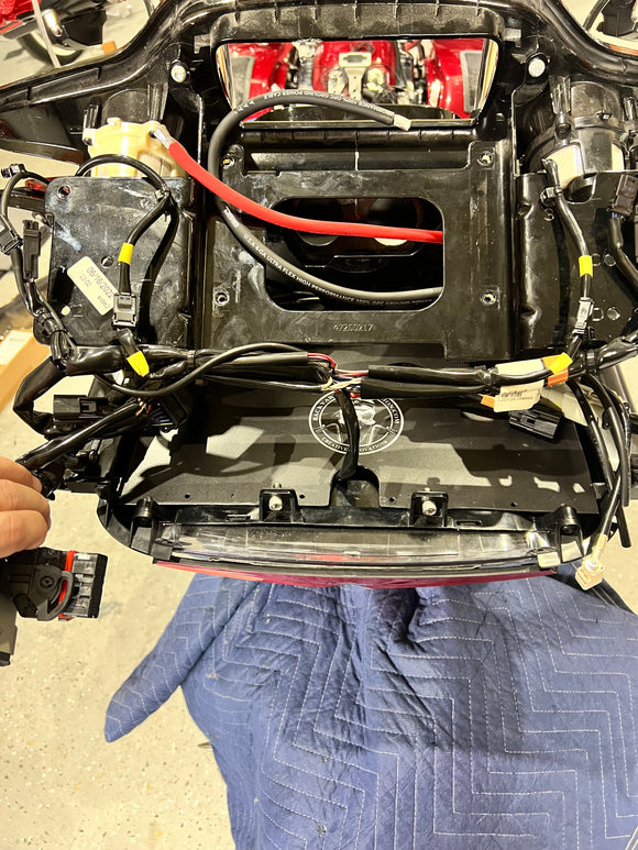 Harley Road Glide Amp Rack - Backyard Air Suspension & Innovations, LLC.