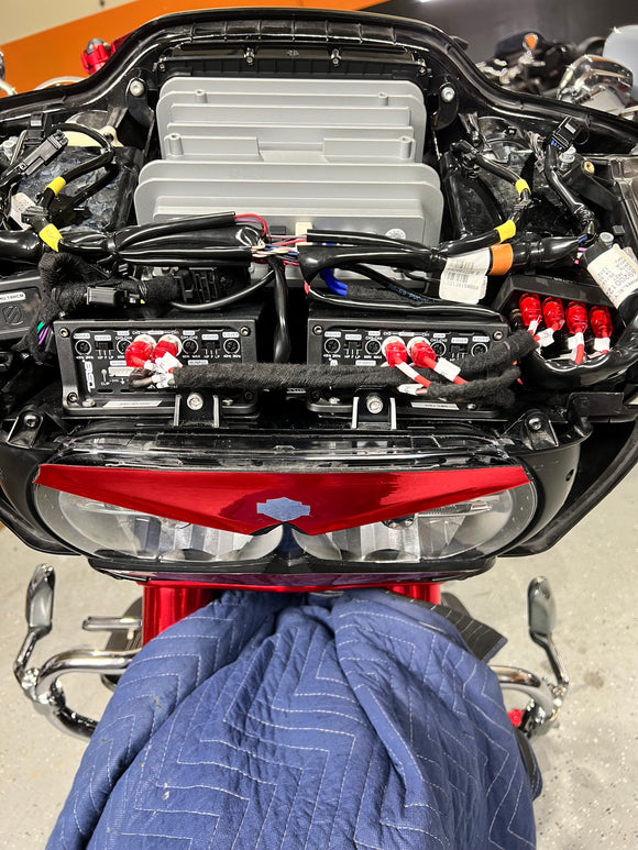 Harley Road Glide Amp Rack - Backyard Air Suspension & Innovations, LLC.