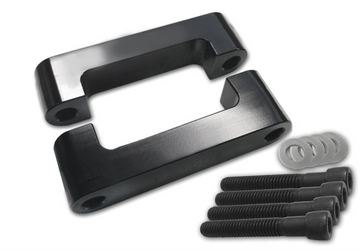 Harley 21” Black Front Fender Spacer Brackets - Backyard Air Suspension & Innovations, LLC.