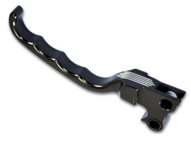 Harley Black Contrast Cut Clutch Lever - Backyard Air Suspension & Innovations, LLC.