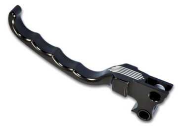 Harley Black Contrast Cut Clutch Lever - Backyard Air Suspension & Innovations, LLC.