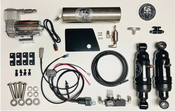 Harley Rear Fast Up Air Ride & Manual Center Stand Combo - Backyard Air Suspension & Innovations, LLC.