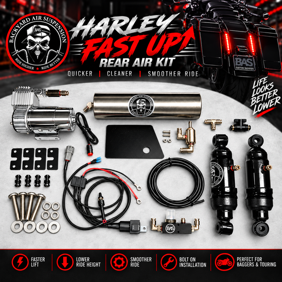 Harley Rear Fast Up Air Ride Kit