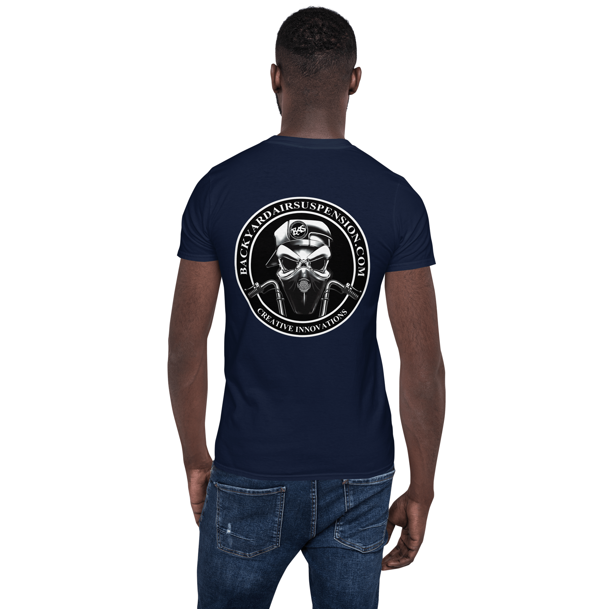 BAS Logo Short-Sleeve Men's T-Shirt - Backyard Air Suspension & Innovations, LLC.